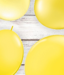 Yellow Balloons - Yellow latex and foil balloons